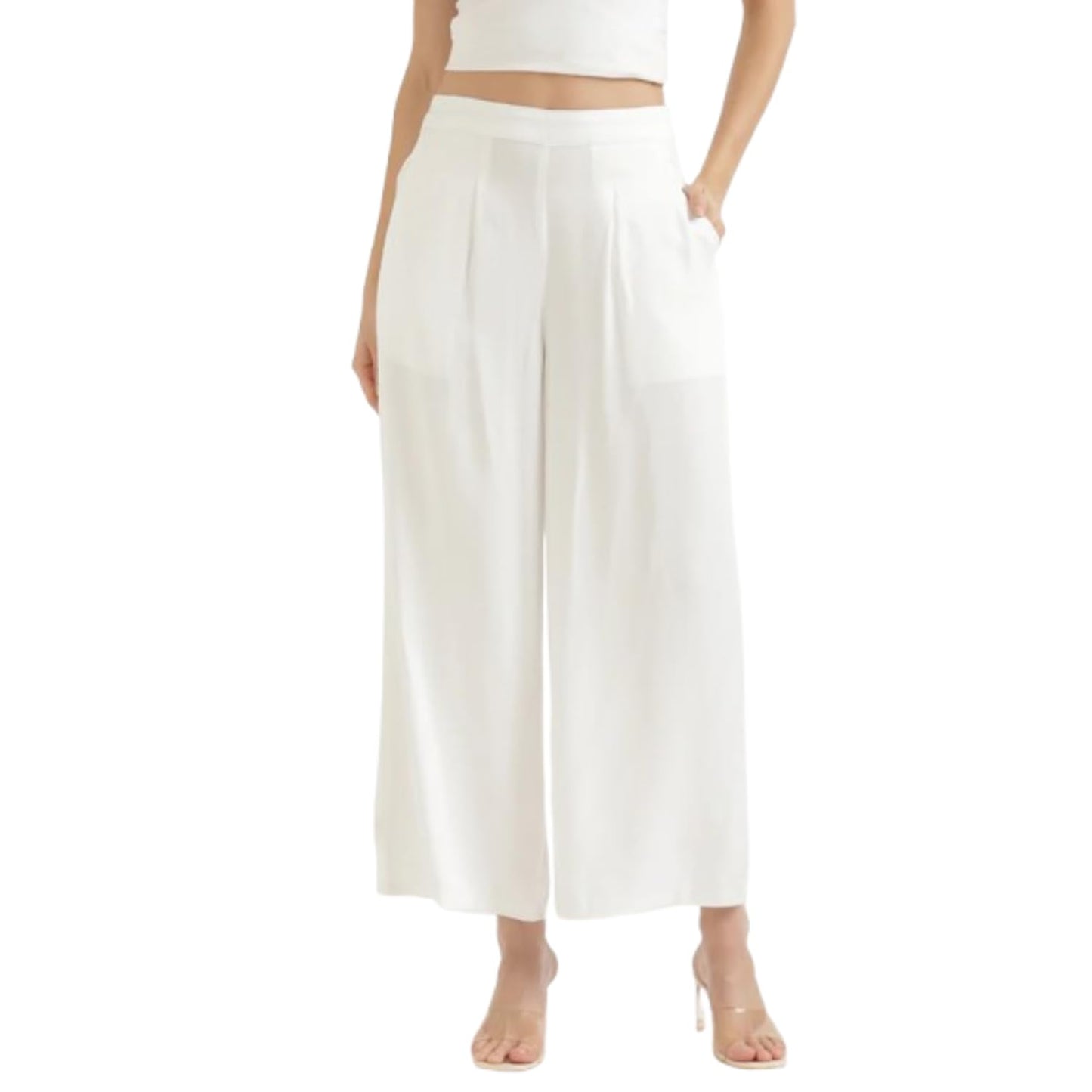 Anvi Creation Women's Cotton Blend Straight Palazzo