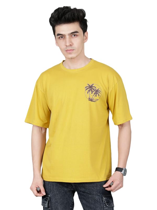 London Hills Men's Cotton Oversized Fit Casual Printed
