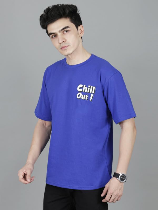 London Hills Men's Cotton Oversized Fit Casual Printed