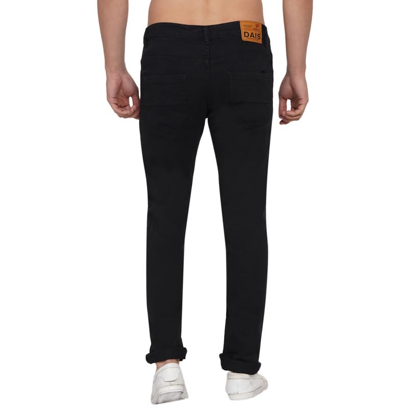 DAIS Men's Stretchable Skinny Fit Mid Rise Jeans