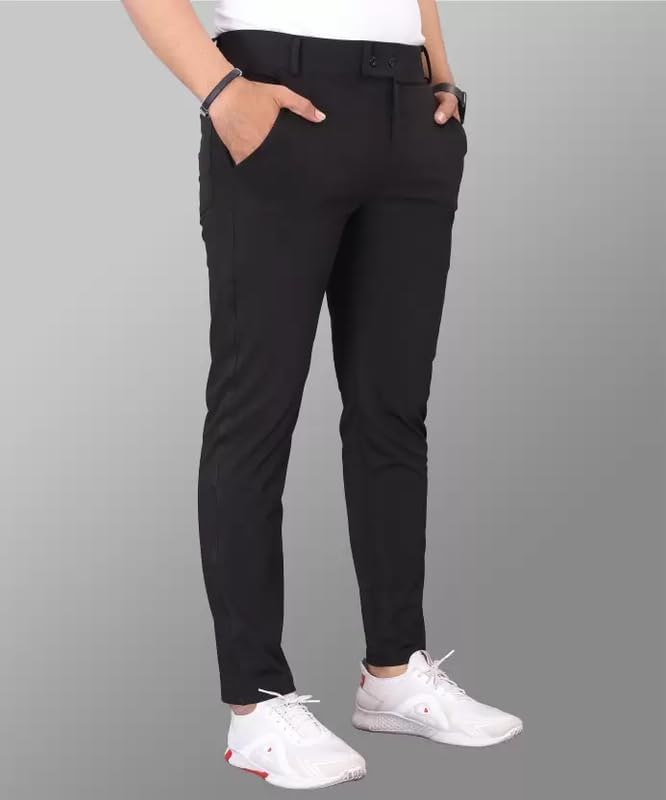 GIBBONTE Men's Lycra Blend Trouser | Trouser for Men