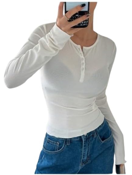 JC JUMMY COUTUREWomen's Quarter Button Full Sleeve