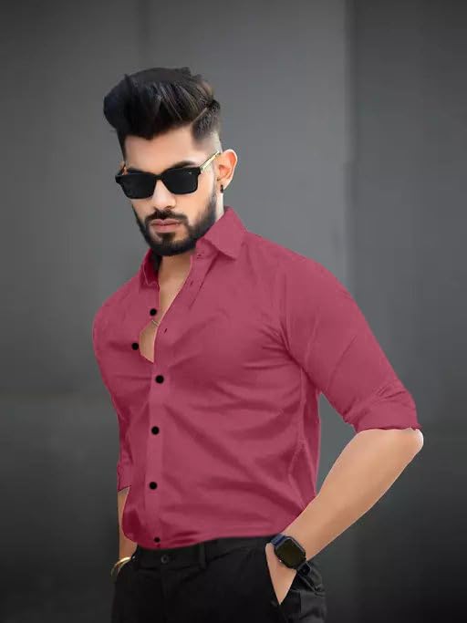 Pinkmint Cotton Spread Collar Long Sleeve Shirt