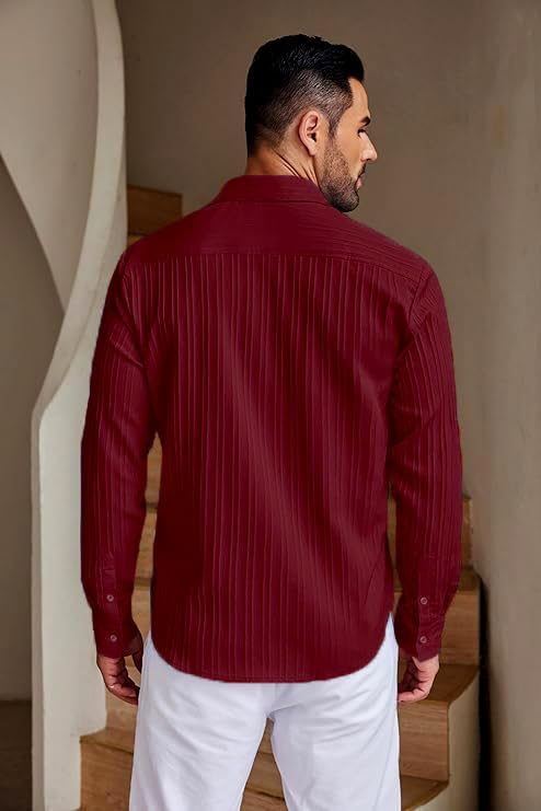 KEMLA Men's Casual Button Down Shirts Long Sleeve