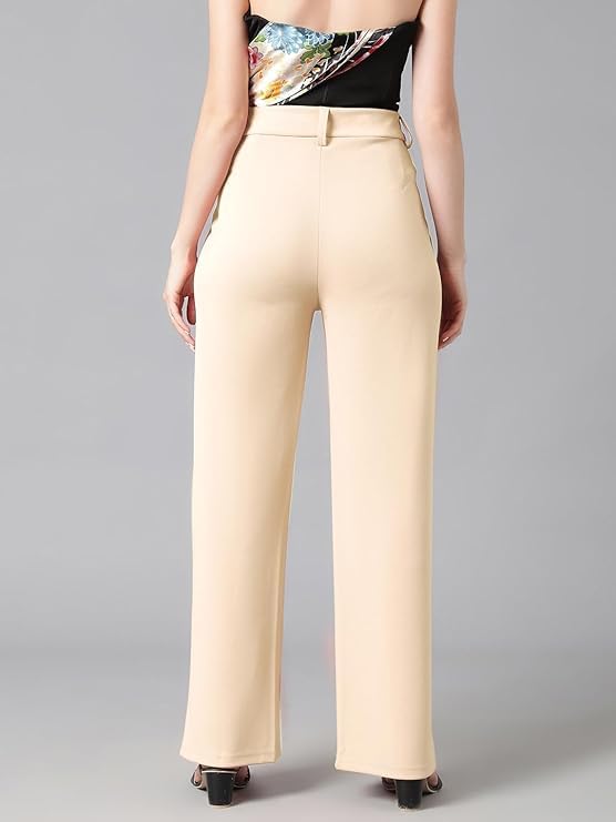 Elendra Women's Polyester Blend Casual Pants