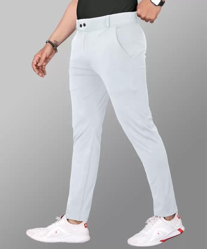 GIBBONTE Men's Lycra Blend Trouser | Trouser for Men