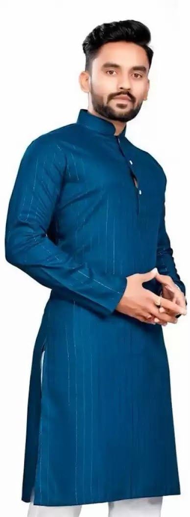 SOLOVIBES Men's Magic Cotton Solid Kurta