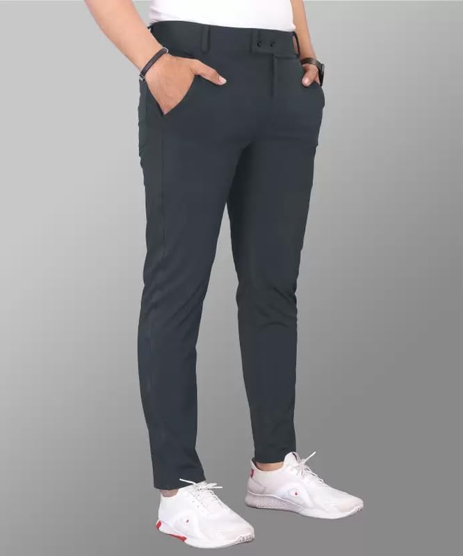 GIBBONTE Men's Lycra Blend Trouser | Trouser for Men
