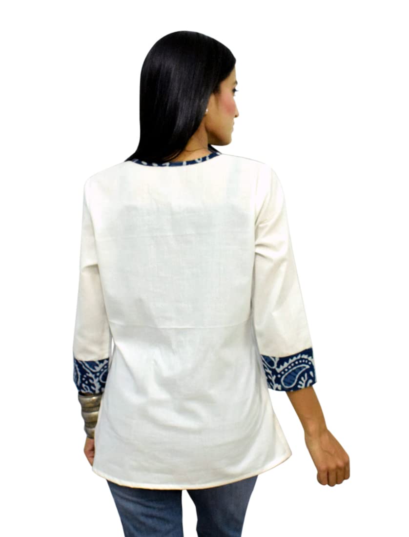 JAIPUR HAND BLOCK Women's Cotton Top |Tunic