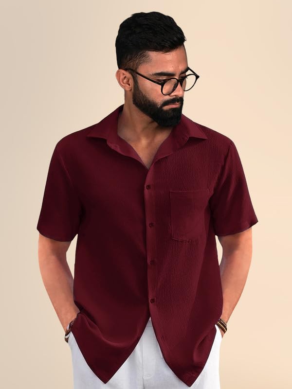 Pinkmint Combo of Men's Regular Fit Popcorn Shirt