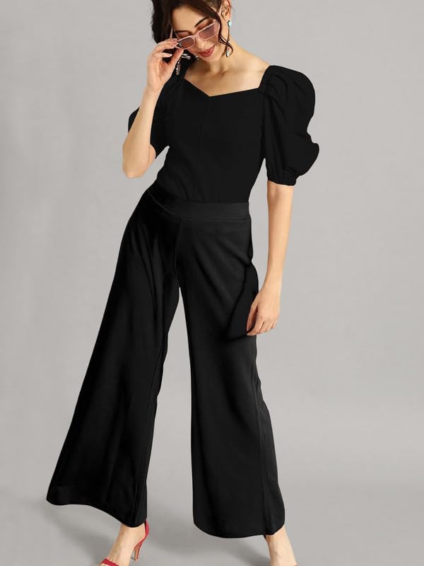 Dream Beauty Fashion Women's Puff/Baloon Sleeves V-Neck Casual Top (Top-MG-1)