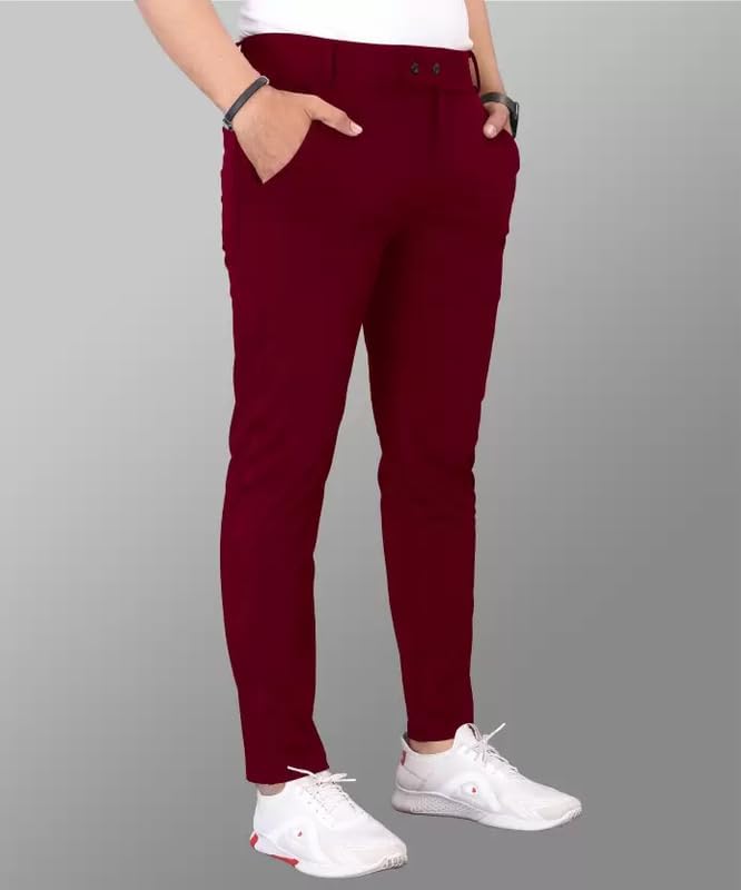 GIBBONTE Men's Lycra Blend Trouser | Trouser for Men