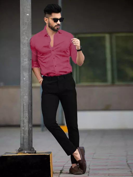 Pinkmint Cotton Spread Collar Long Sleeve Shirt