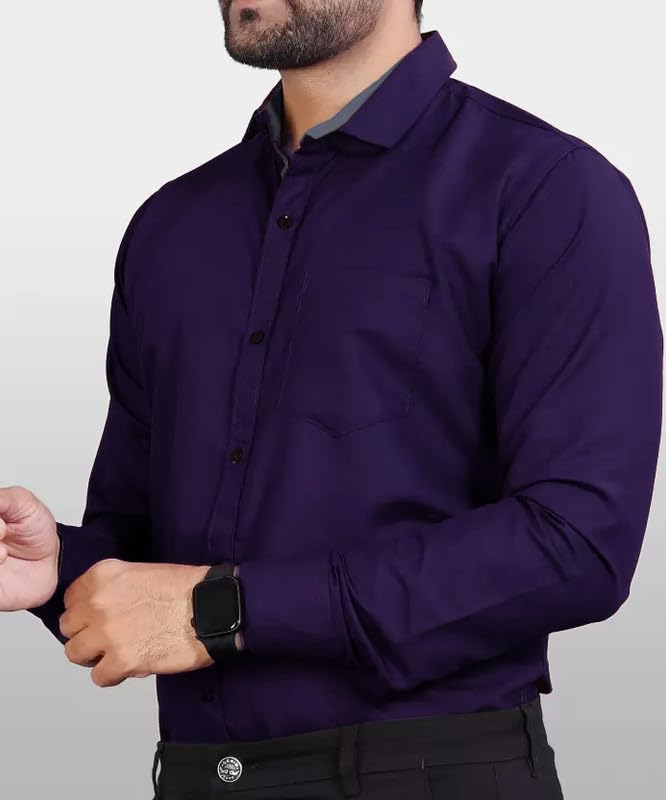 Tee Projekt Shirt for men Cotton Spread Collar Long Sleeve