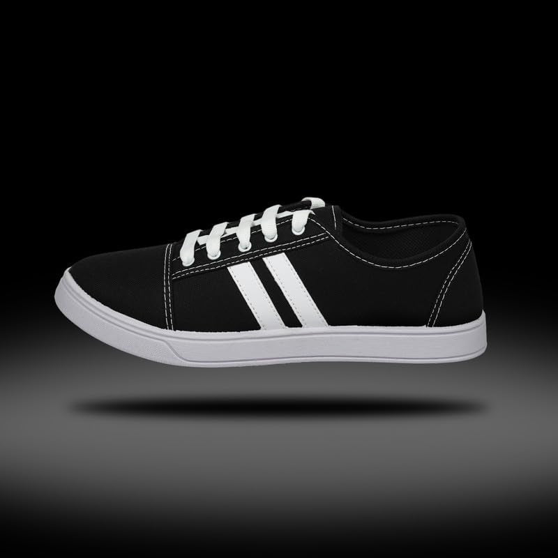 FREE KICKS Classic Black Sneakers for Men - alphahostel.in