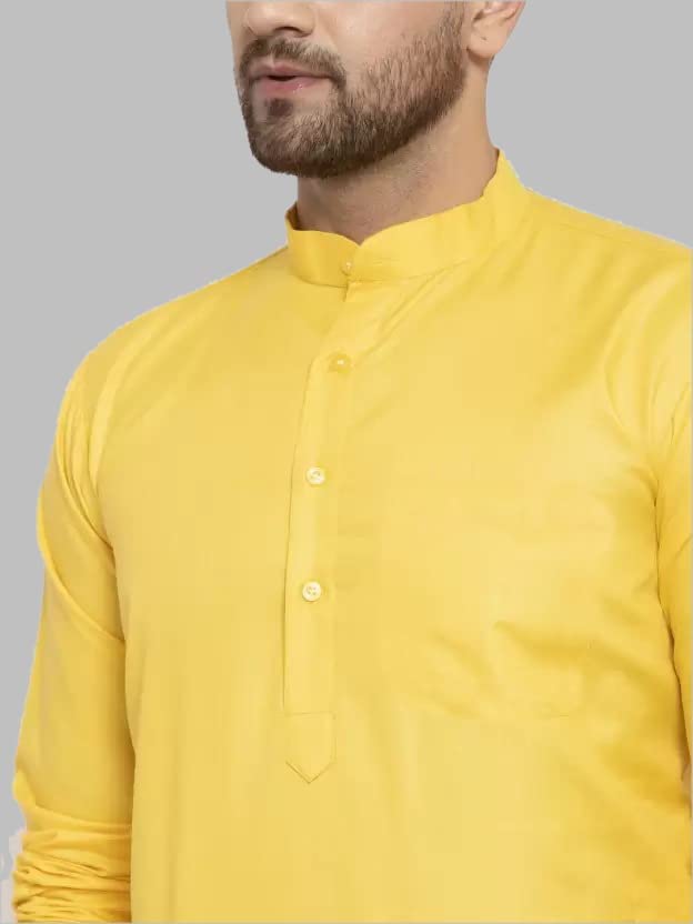 Luxrio Kurta for Men Cotton Blend Long Solid Straight Fit