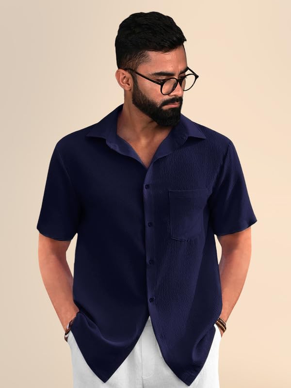 Pinkmint Combo of Men's Regular Fit Popcorn Shirt