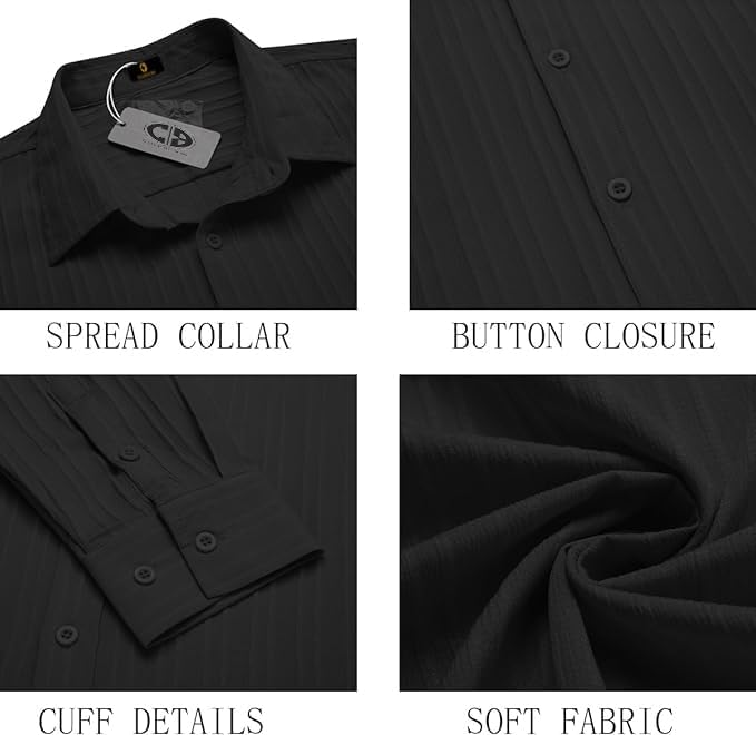 KEMLA Men's Casual Button Down Shirts Long Sleeve