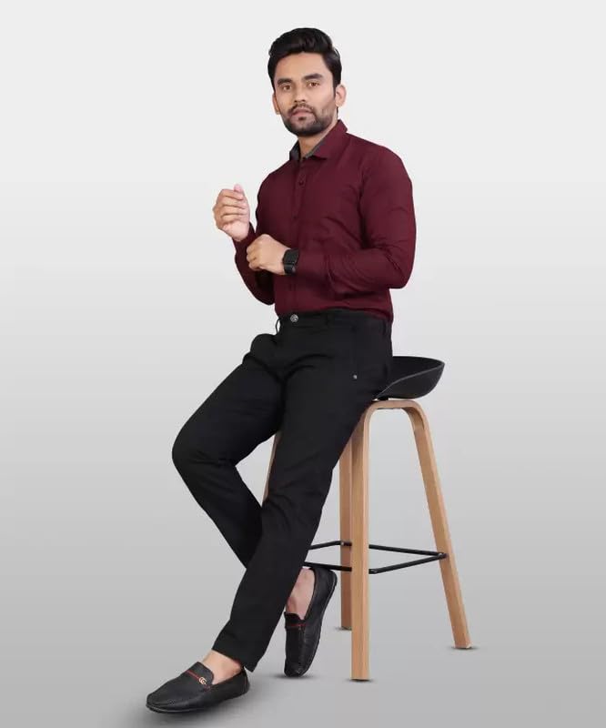 Tee Projekt Shirt for men Cotton Spread Collar Long Sleeve