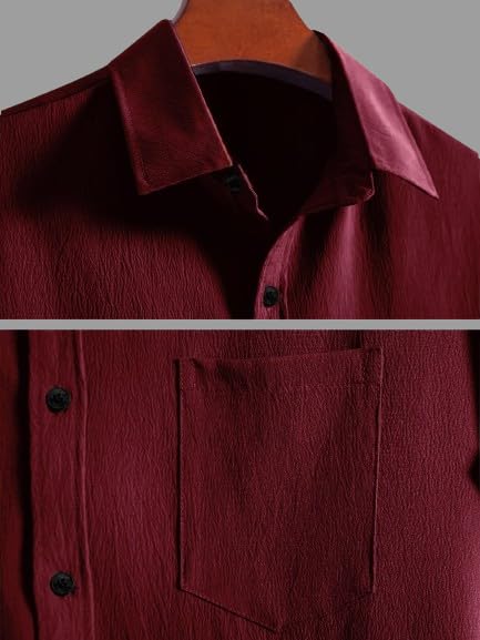 Pinkmint Men's Solid Regular Fit Shirt