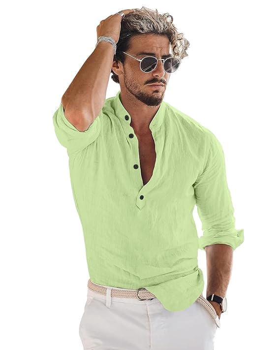 Bellstone Men's Solid Regular Fit Dress Shirt