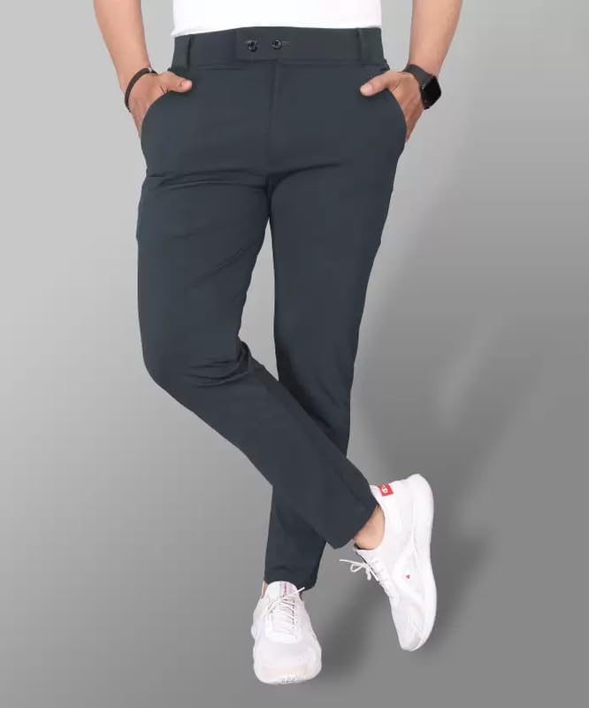 GIBBONTE Men's Lycra Blend Trouser | Trouser for Men