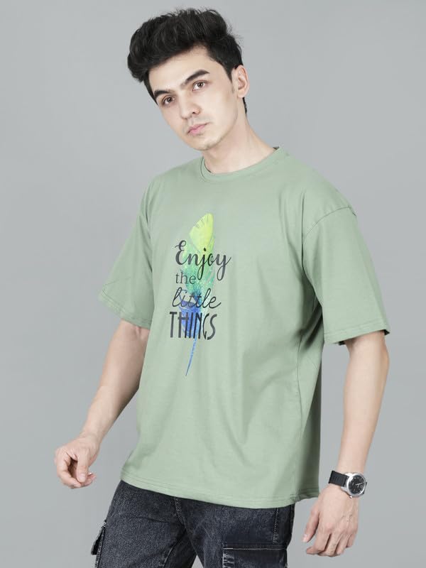 London Hills Men's Cotton Oversized Fit Casual Printed