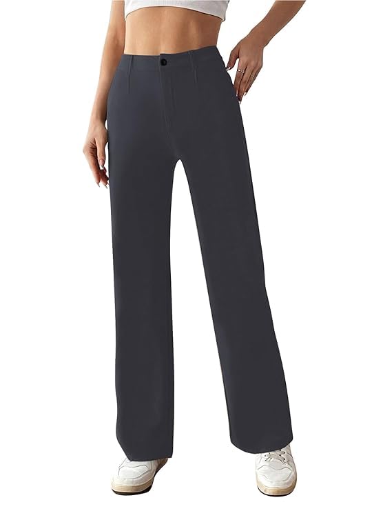 Elendra Women Trouser with Button Closure || Regular fit