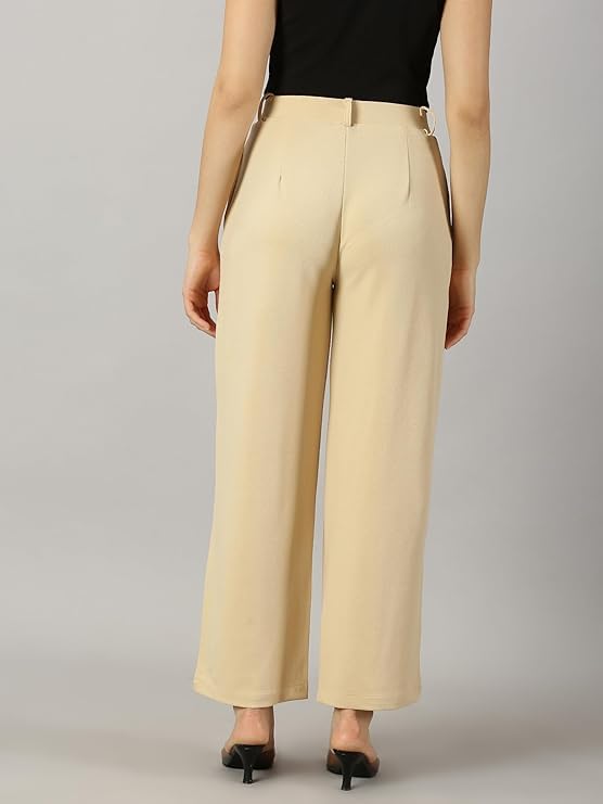 Elendra Women Trouser with Button Closure || Regular fit