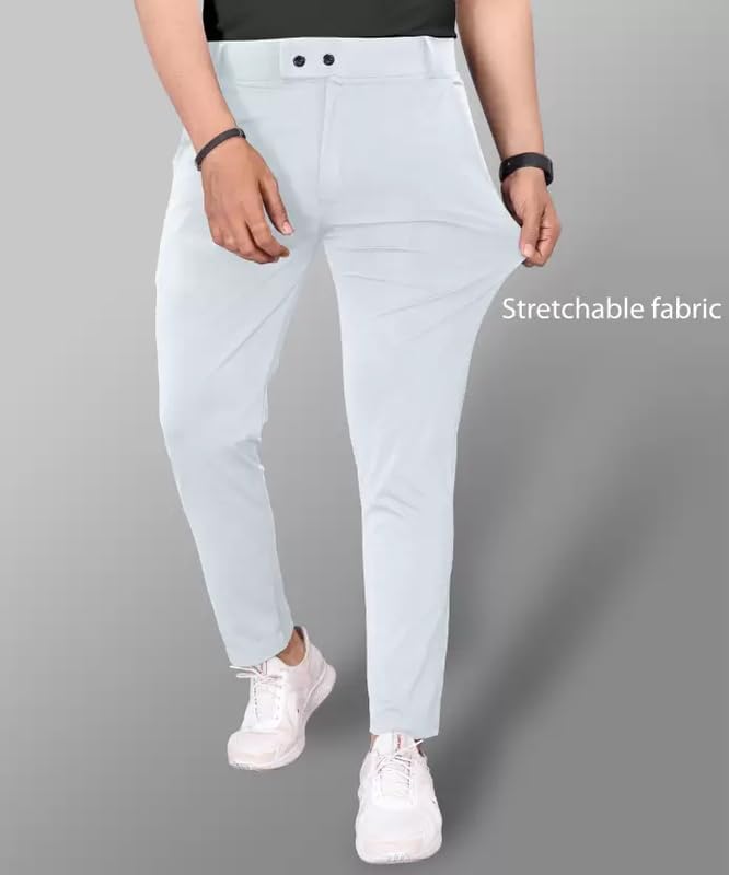 GIBBONTE Men's Lycra Blend Trouser | Trouser for Men