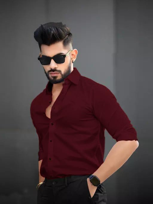 Pinkmint Cotton Spread Collar Long Sleeve Shirt