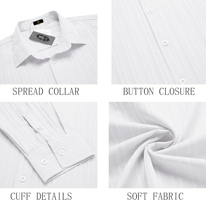 KEMLA Men's Casual Button Down Shirts Long Sleeve