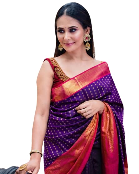 Women's Present Banarasi Soft Lichi Silk Saree