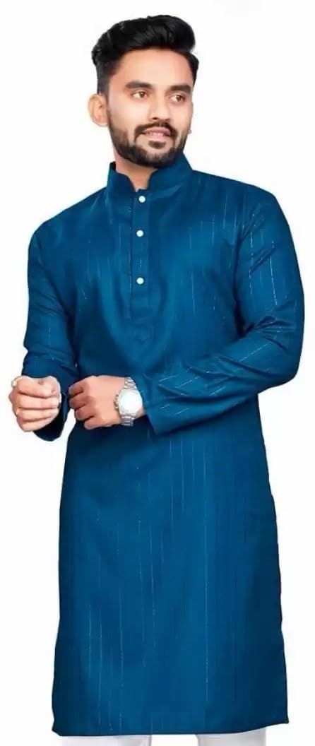 SOLOVIBES Men's Magic Cotton Solid Kurta