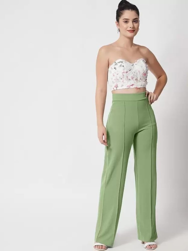 Bhagwati Silk Mill Women's Cotton Blend High Waist