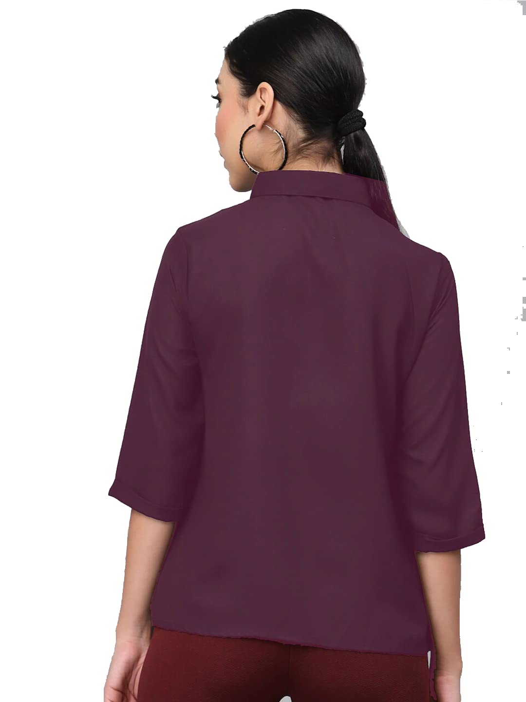 PRIASE B Women's Formal Shirt, 3/4 Sleeve