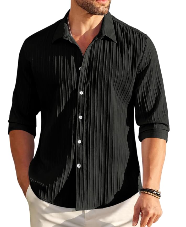 ROYALSCOUT Men's Cotton Blend Full Sleeve Short Kurta