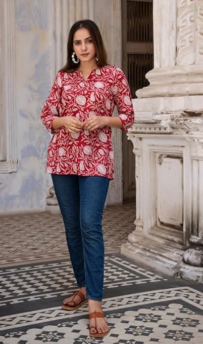 Regular Fit Printed Shirt Top Women