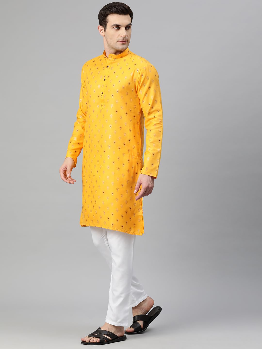 Luxrio Kurta for Men Cotton Blend Printed Regular Fit