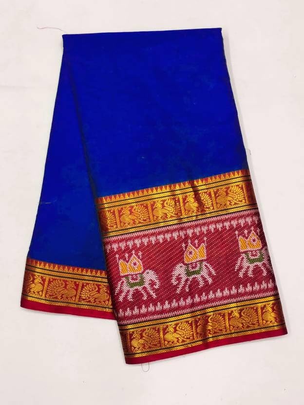Women Cotton Silk Saree with unstitched blouse
