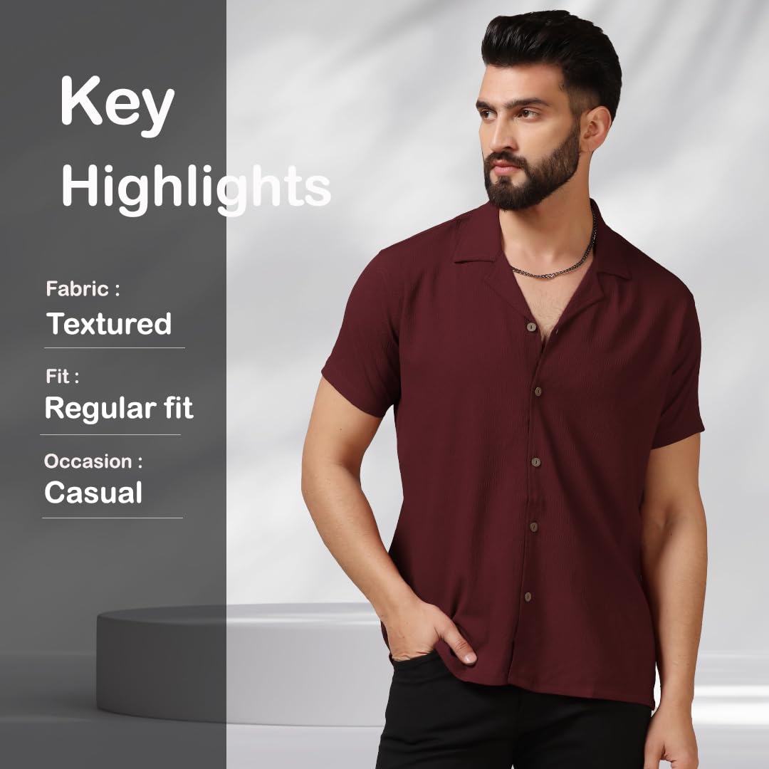 TAGDO Men's Regular Fit Casual Shirt