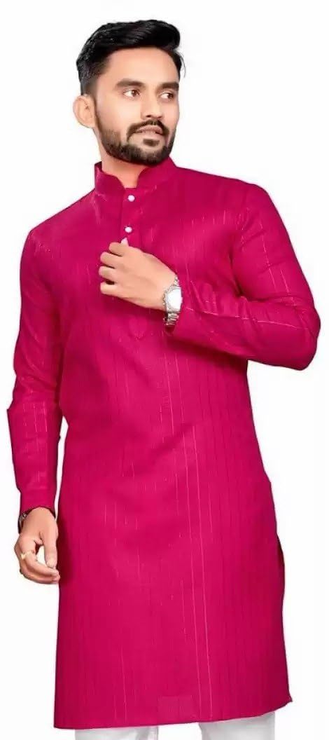 SOLOVIBES Men's Magic Cotton Solid Kurta