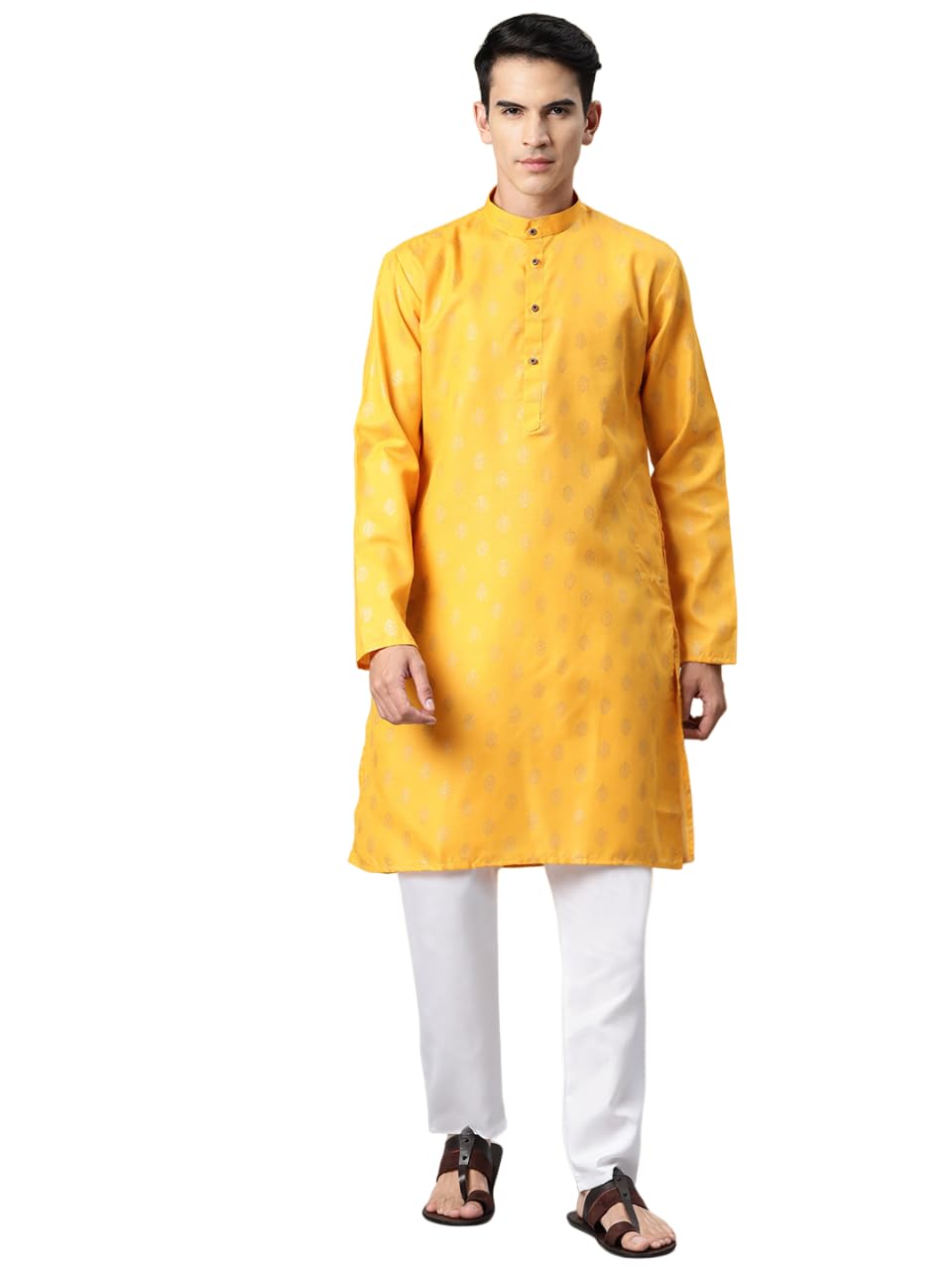 Luxrio Kurta for Men Cotton Blend Printed Regular Fit