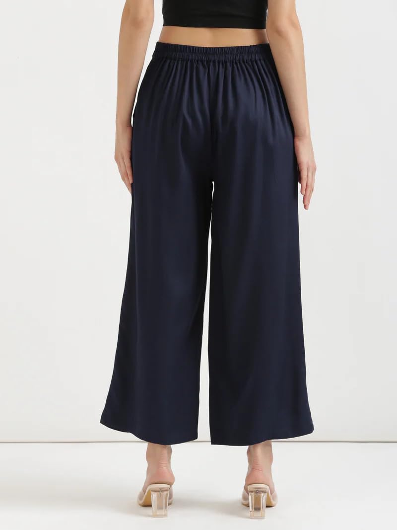 Anvi Creation Women's Cotton Blend Straight Palazzo