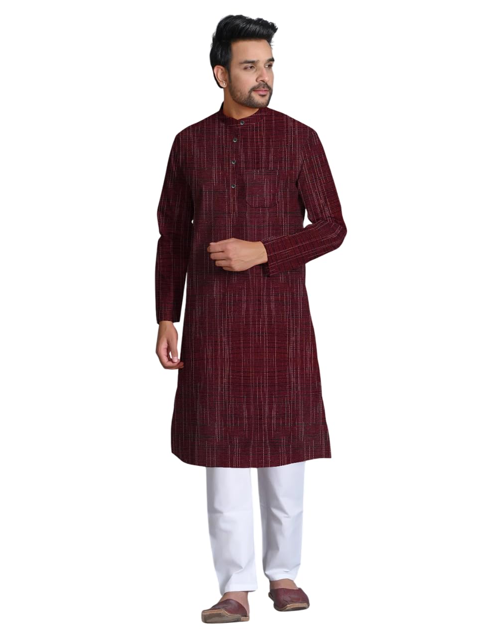 Men's Long Kurta Regular Fit with Pajama | Ethnic Wear