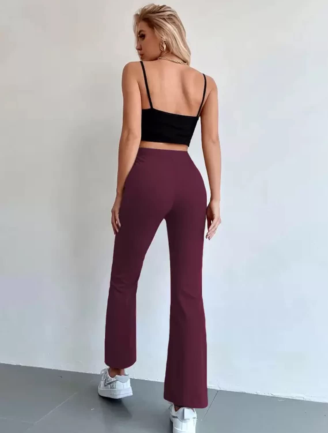 Jinax Women's Relaxed Fit Flat-Front Trousers, Elastic