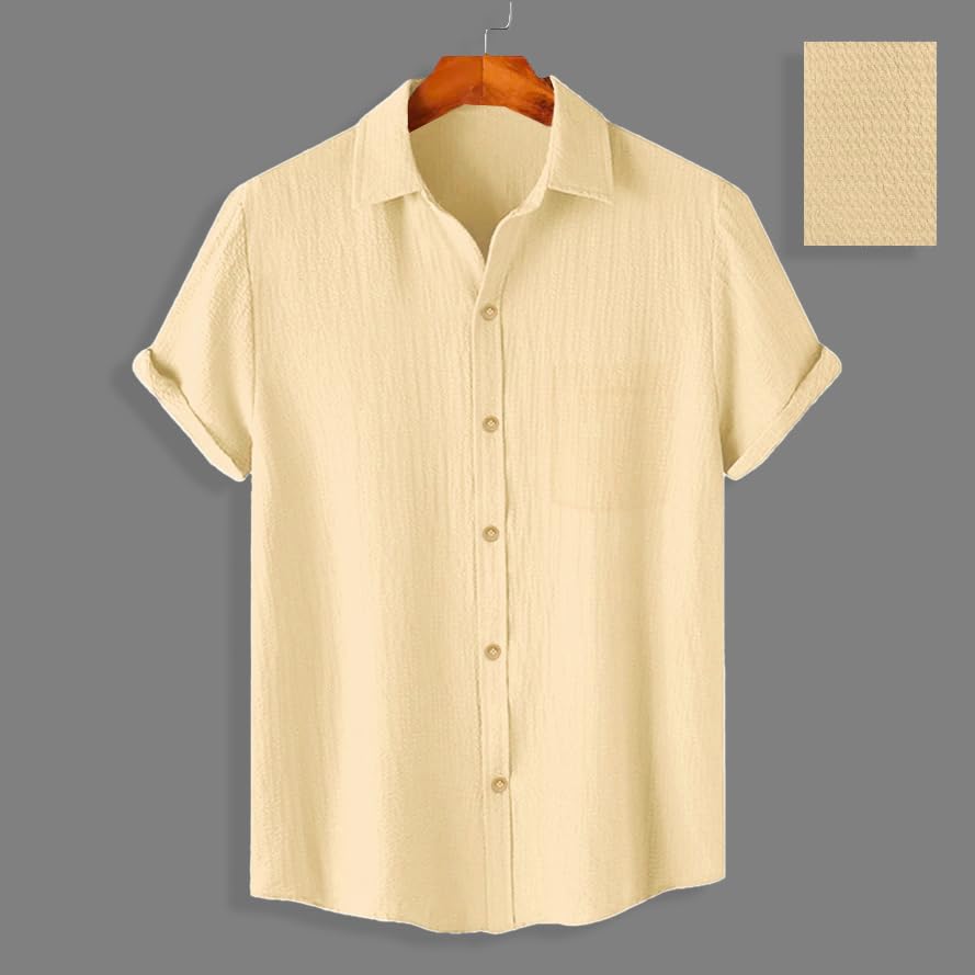 Pinkmint Men's Solid Regular Fit Shirt