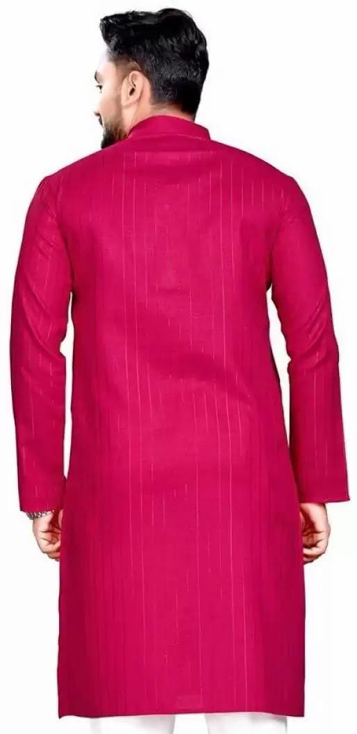 SOLOVIBES Men's Magic Cotton Solid Kurta