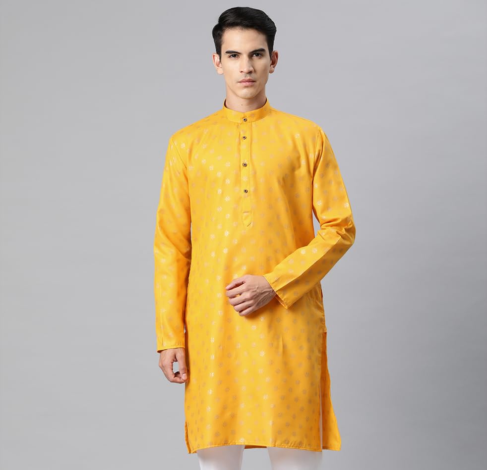 Luxrio Kurta for Men Cotton Blend Printed Regular Fit
