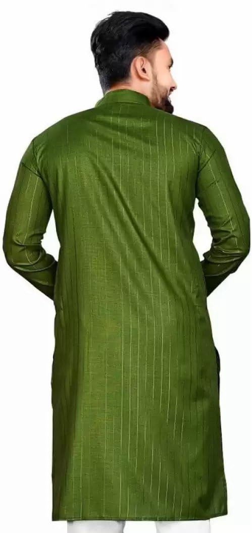 SOLOVIBES Men's Magic Cotton Solid Kurta